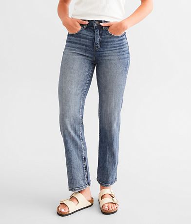 Buckle Black Fit No. 35 Cropped Straight Stretch Jean full left side view