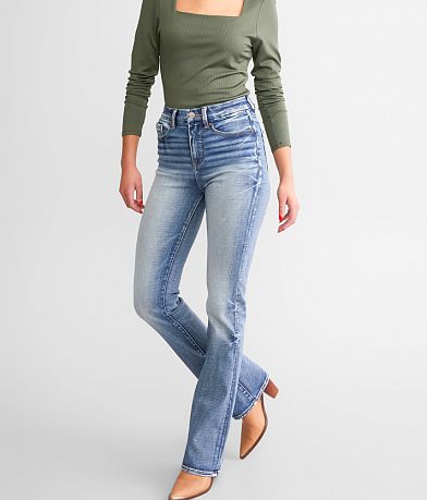 Buckle bootcut jeans on sale womens