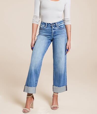 Buckle Black Fit No. 53 Cropped Wide Leg Stretch Jean front view