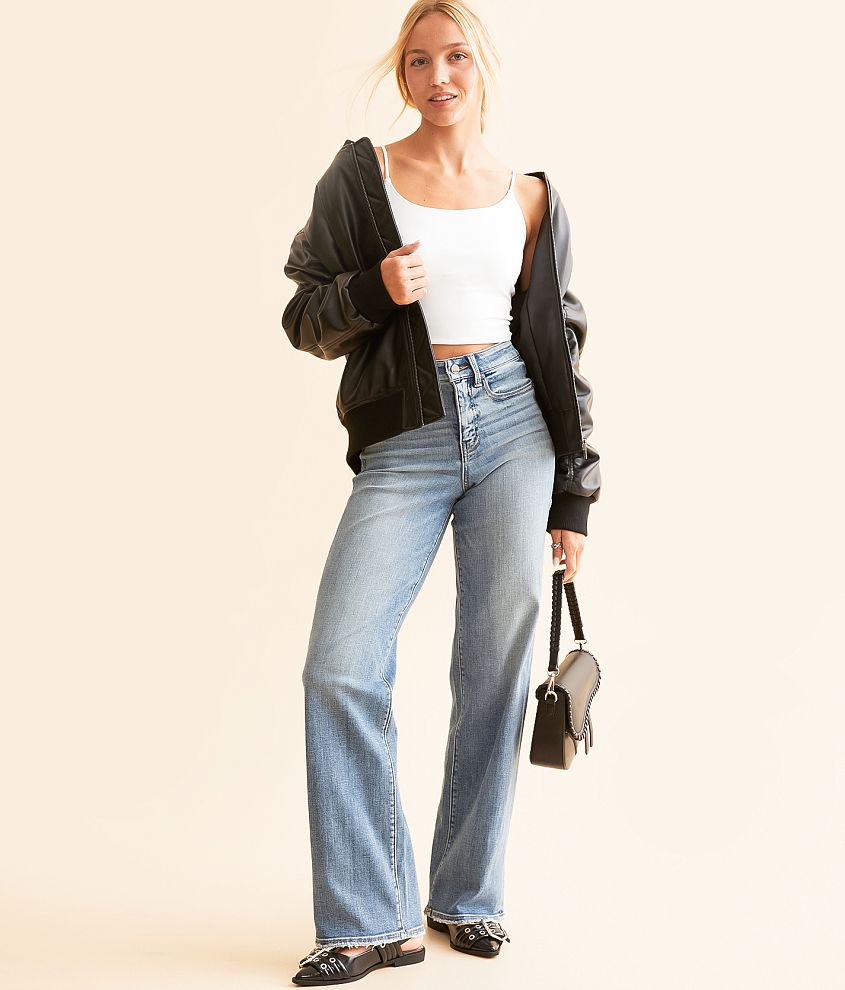 Buckle Black Fit No. 35 Wide Leg Stretch Jean front view