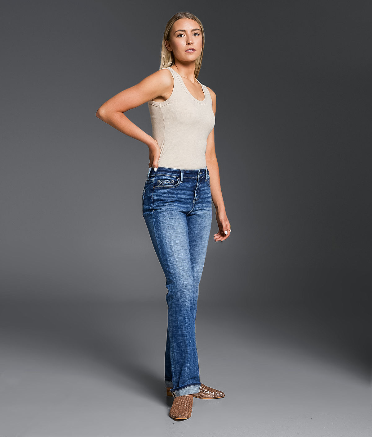 Buckle Black Fit No. 85 Straight Stretch Cuffed Jean — Kiessel by Buckle