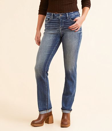 Buckle Black Fit No. 85 Straight Stretch Cuffed Jean front view