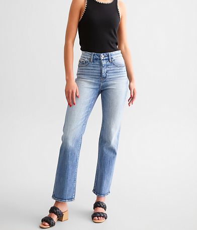 Buckle Black Fit No. 75 Cropped Straight Stretch Jean front view