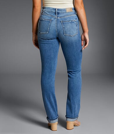 Buckle Black Fit No. 85 Straight Stretch Cuffed Jean back view