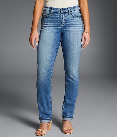 Buckle Black Fit No. 85 Straight Stretch Cuffed Jean full left side view