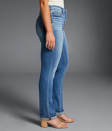 Buckle Black Fit No. 85 Straight Stretch Cuffed Jean full right side view