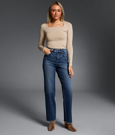 Buckle Black Fit No. 75 Classic Straight Stretch Jean front view