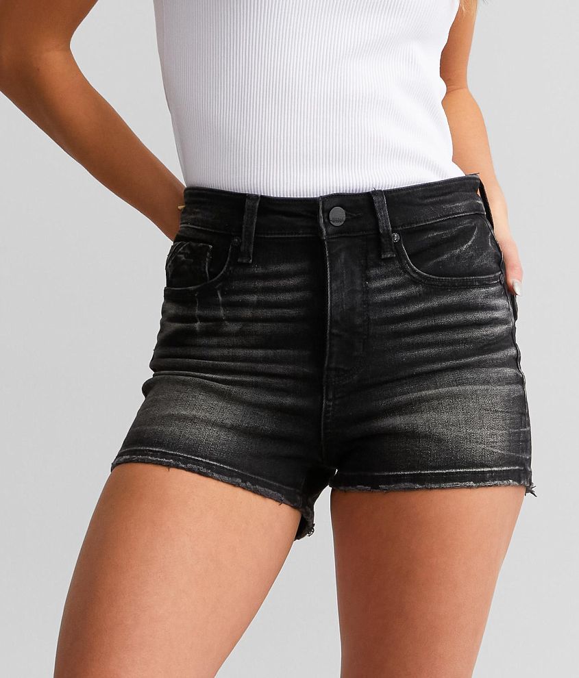 Black sales buckle shorts