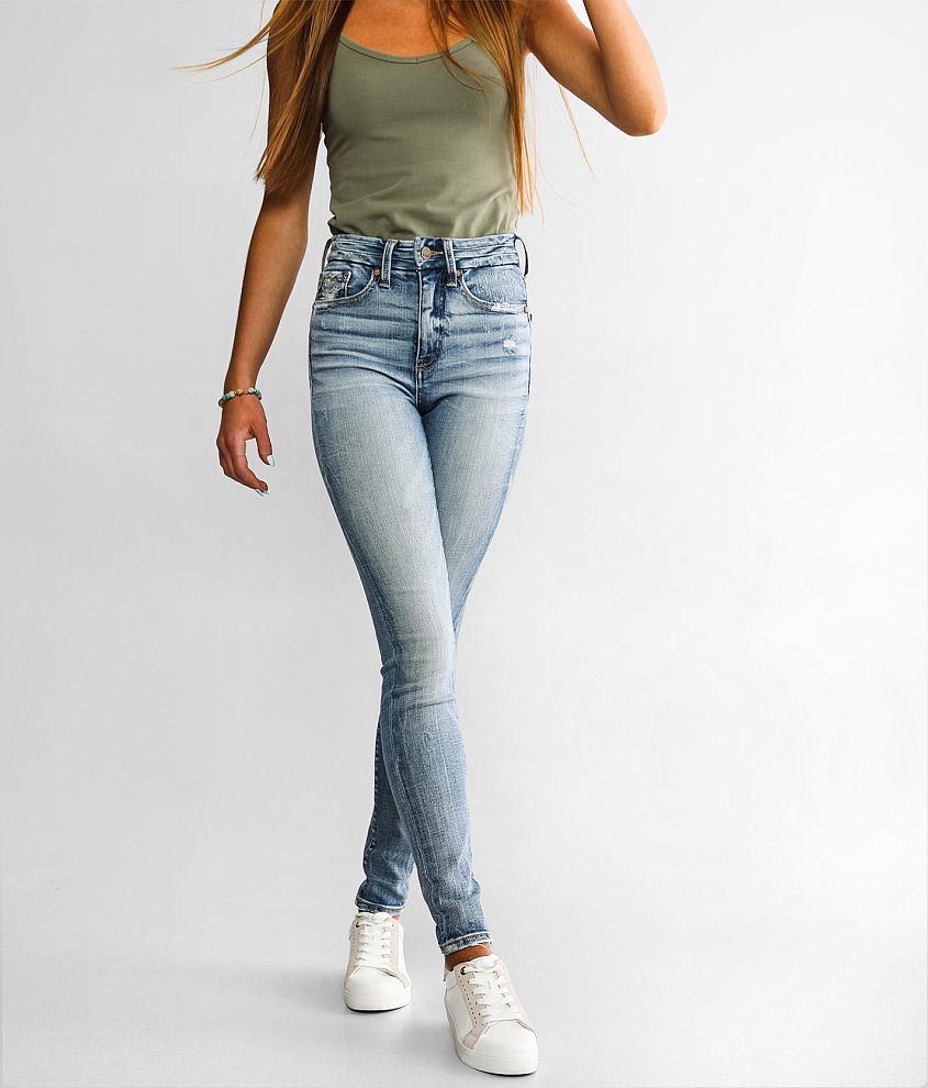 Buckle high clearance rise jeans