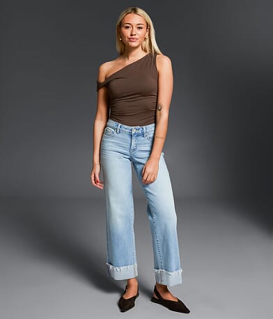 Buckle Black Fit No. 53 Cropped Wide Leg Stretch Jean front view