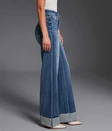 Buckle Black Fit No. 35 Wide Leg Stretch Cuffed Jean full right side view