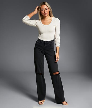 Buckle Black Fit No. 53 Wide Leg Stretch Jean front view