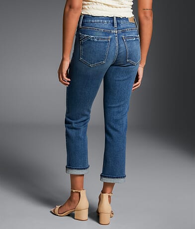 Buckle Black Fit No. 53 Capri Stretch Cuffed Jean back view