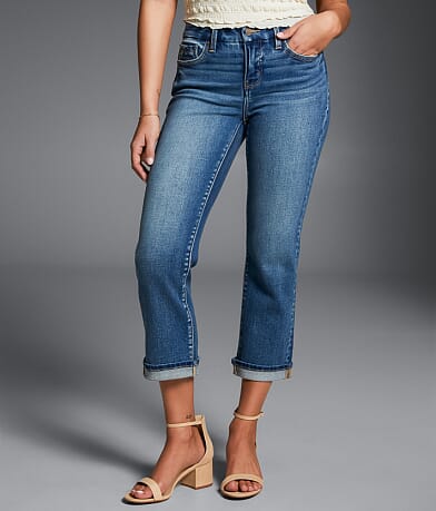 Buckle Black Fit No. 53 Capri Stretch Cuffed Jean full left side view