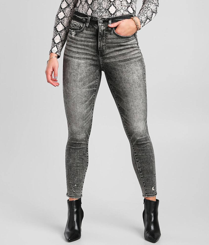 Shape Black Acid Wash High Waist Skinny Flared Jeans