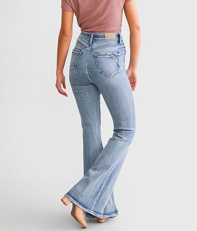 Black High Waist Flare Jeans * Stretch Slim Fit High * Bell Bottom Jeans,  Women's Denim Jeans & Clothing