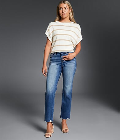 Buckle Black Fit No. 75 Cropped Straight Stretch Jean front view