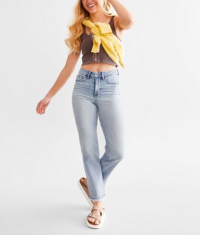 Buckle Black Fit No. 35 Cropped Straight Stretch Jean front view