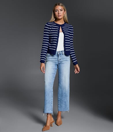 Buckle Black Fit No. 53 Cropped Wide Leg Stretch Jean front view