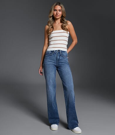 Buckle Black Fit No. 35 Wide Leg Stretch Jean front view