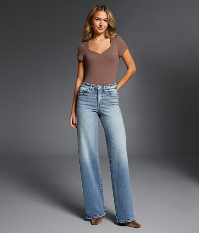 Buckle Black Fit No. 35 Wide Leg Stretch Jean front view