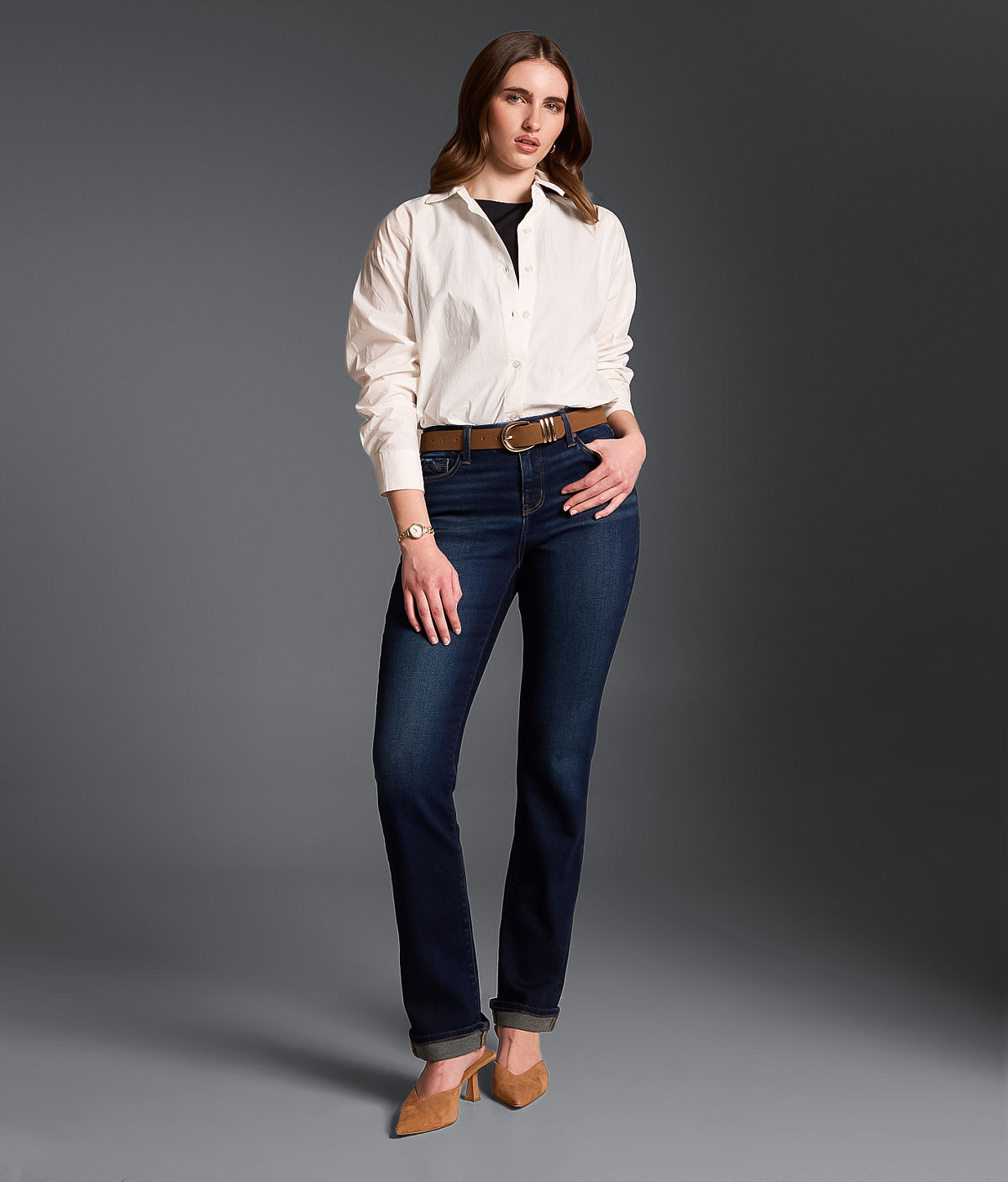 Buckle Black Fit No. 85 Straight Stretch Cuffed Jean — Elkington 6 by Buckle