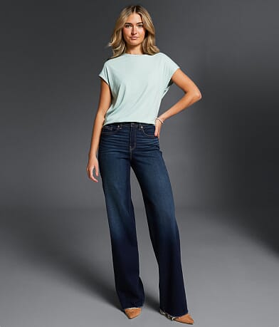 Buckle Black Fit No. 35 Wide Leg Stretch Jean front view