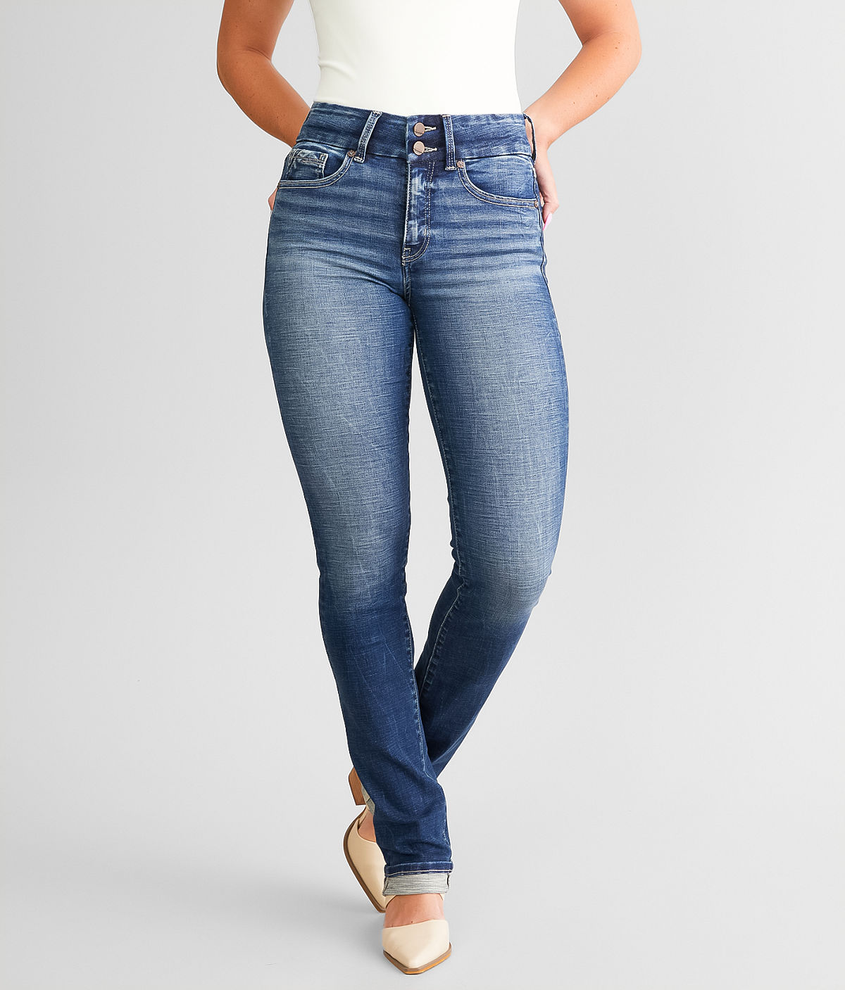 Buckle Black Fit No. 93 Straight Stretch Jean — Frankfort 6 by Buckle