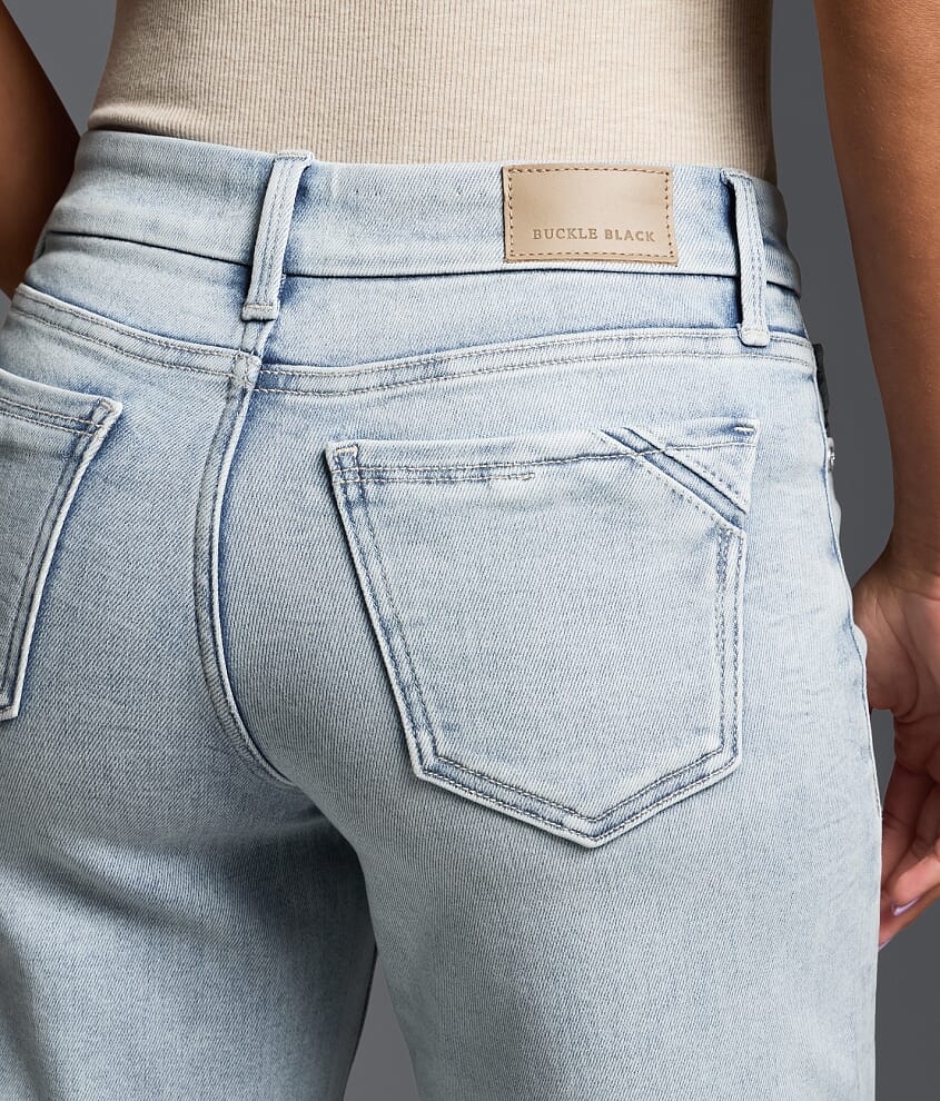 Fit No. 53 Cropped Wide Leg Cuffed Stretch Jean