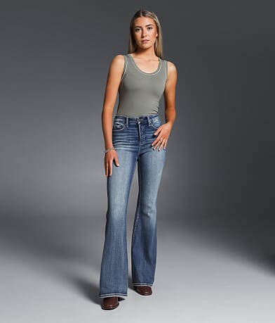 Buckle Black Fit No. 75 Flare Stretch Jean front view