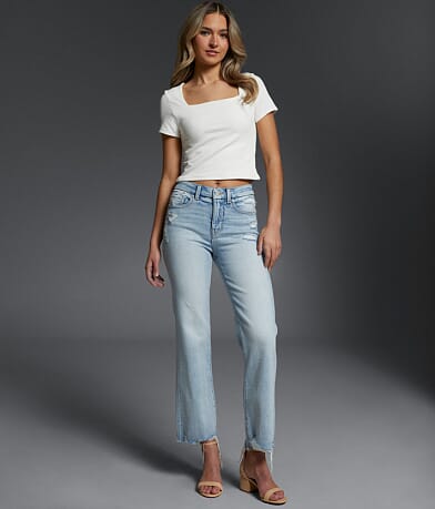 Buckle Black Fit No. 35 Cropped Straight Stretch Jean front view
