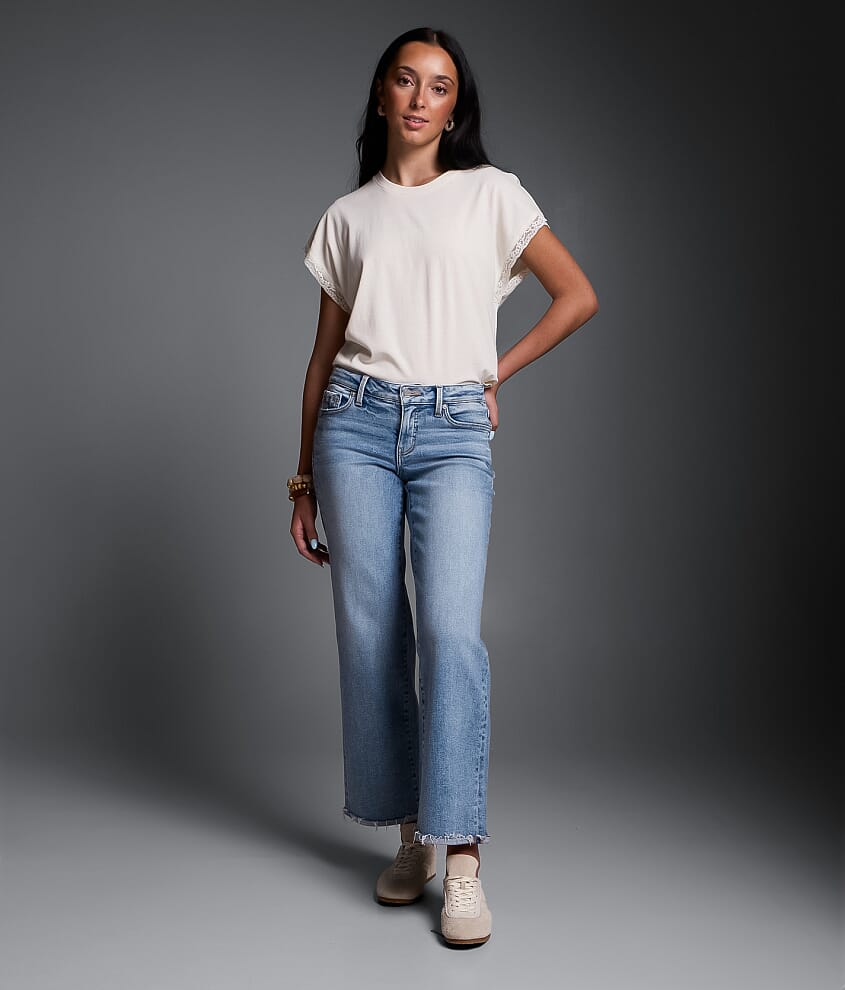 Fit No. 53 Cropped Wide Leg Stretch Jean