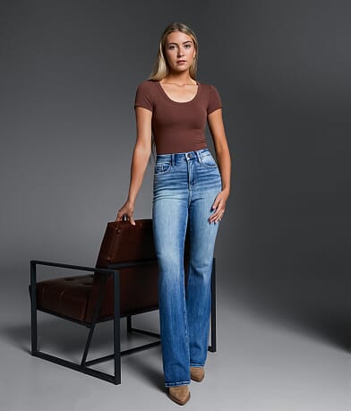 Buckle Black Fit No. 75 Boot Stretch Jean front view
