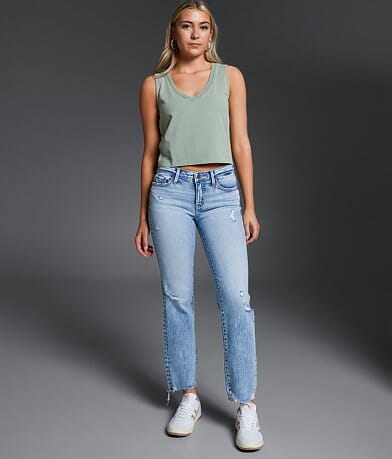 Buckle Black Fit No. 53 Cropped Straight Stretch Jean front view