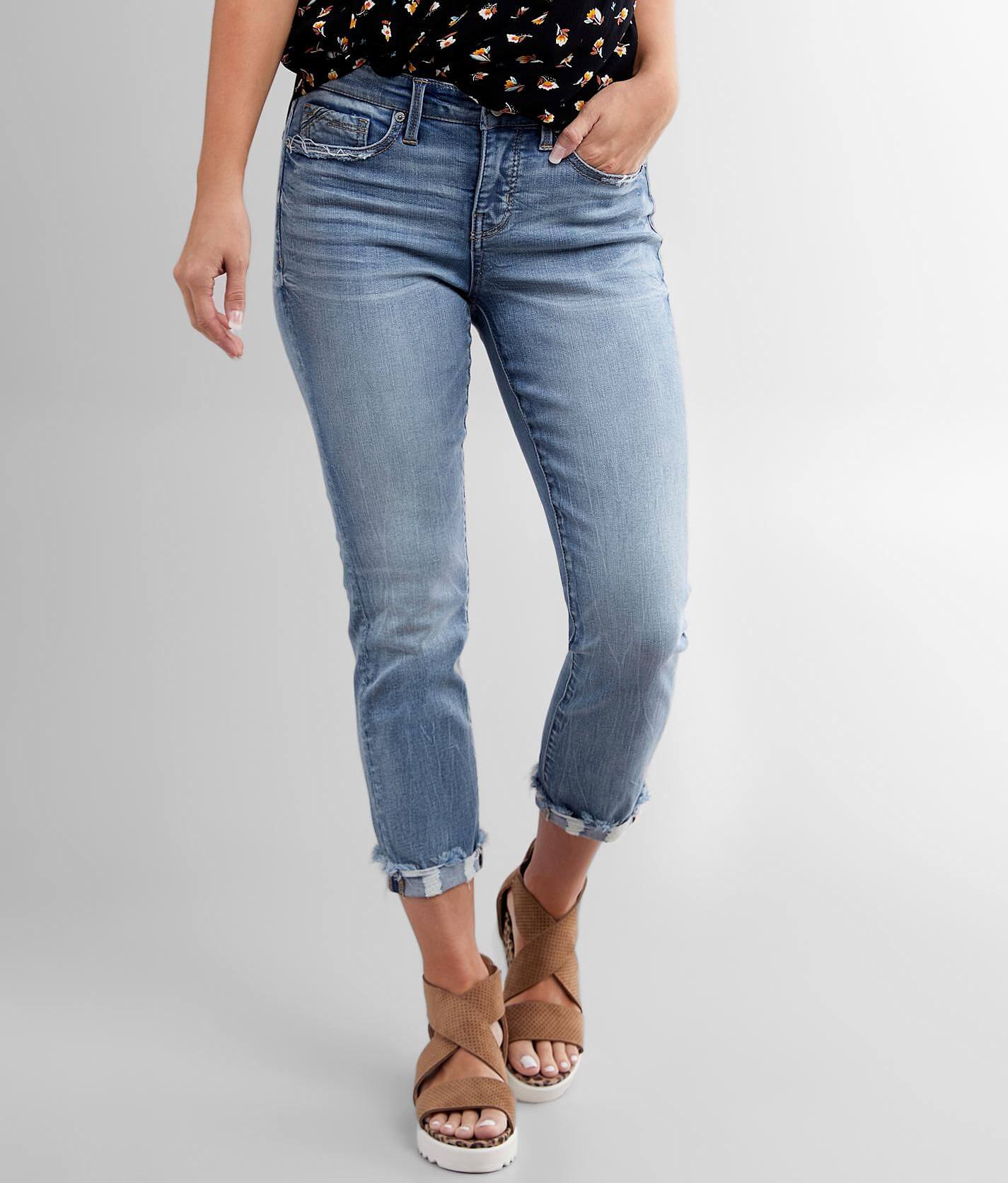 buckle capri jeans