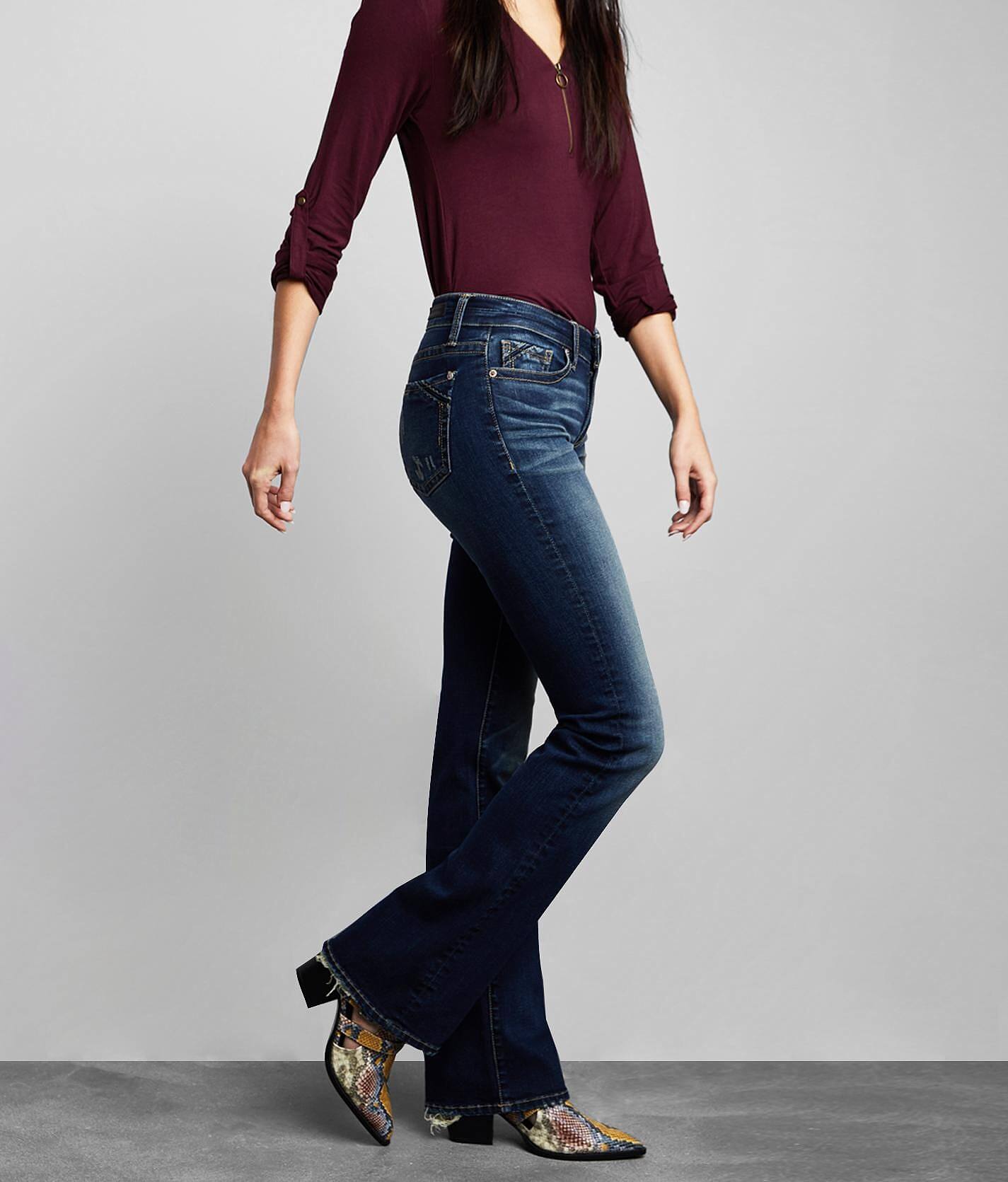 buckle bootcut jeans