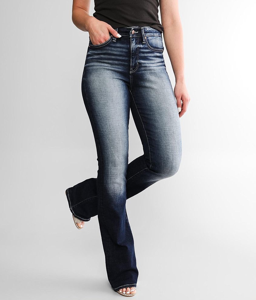 Buckle Black Fit No 75 High Rise Boot Stretch Jean front view