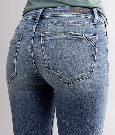 Buckle Black Fit No. 53 Mid-Rise Boot Stretch Jean back pocket view