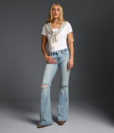 Buckle Black Fit No. 53 Flare Stretch Jean front view