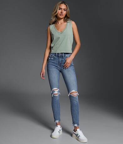 Buckle Black Fit No. 35 Ankle Skinny Stretch Jean front view