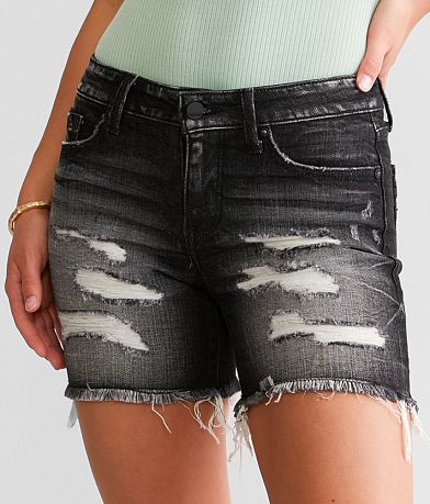 Biker jean cheap shorts womens