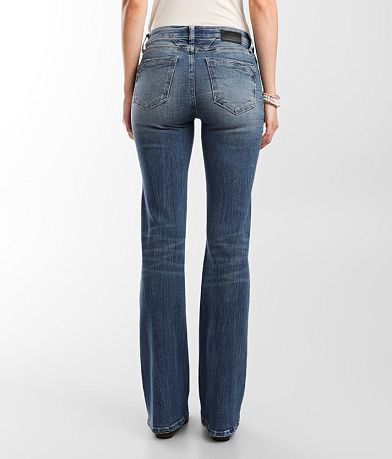 Buckle Black Mid-Rise Fit No. 53 Boot Stretch Jean back view