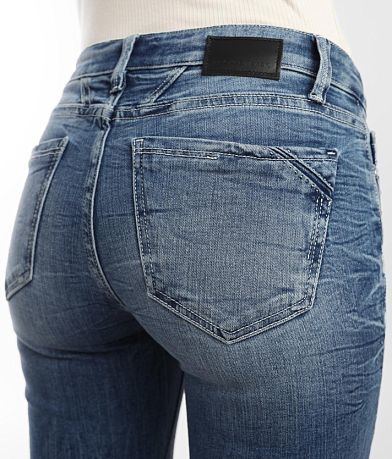 Buckle Black Mid-Rise Fit No. 53 Boot Stretch Jean back pocket view