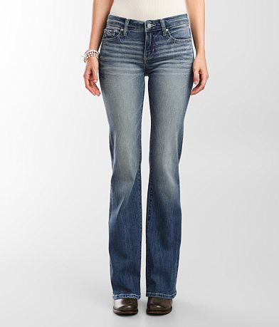Buckle Black Mid-Rise Fit No. 53 Boot Stretch Jean full left side view