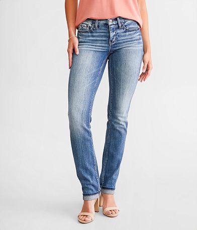 Buckle Black Fit No. 53 Straight Stretch Cuffed Jean front view