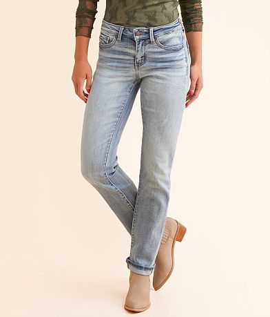 Buckle Black Fit No. 53 Straight Stretch Cuffed Jean front view