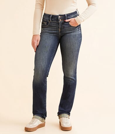 Buckle Black Fit No. 53 Straight Stretch Cuffed Jean front view