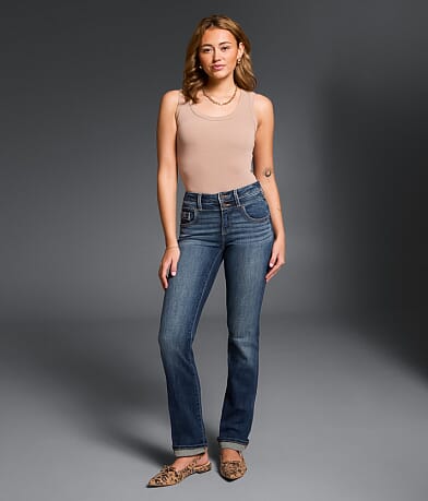Buckle Black Fit No. 53 Straight Stretch Cuffed Jean front view