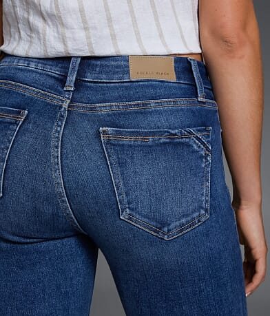 Buckle Black Fit No. 53 Boot Stretch Jean back pocket view
