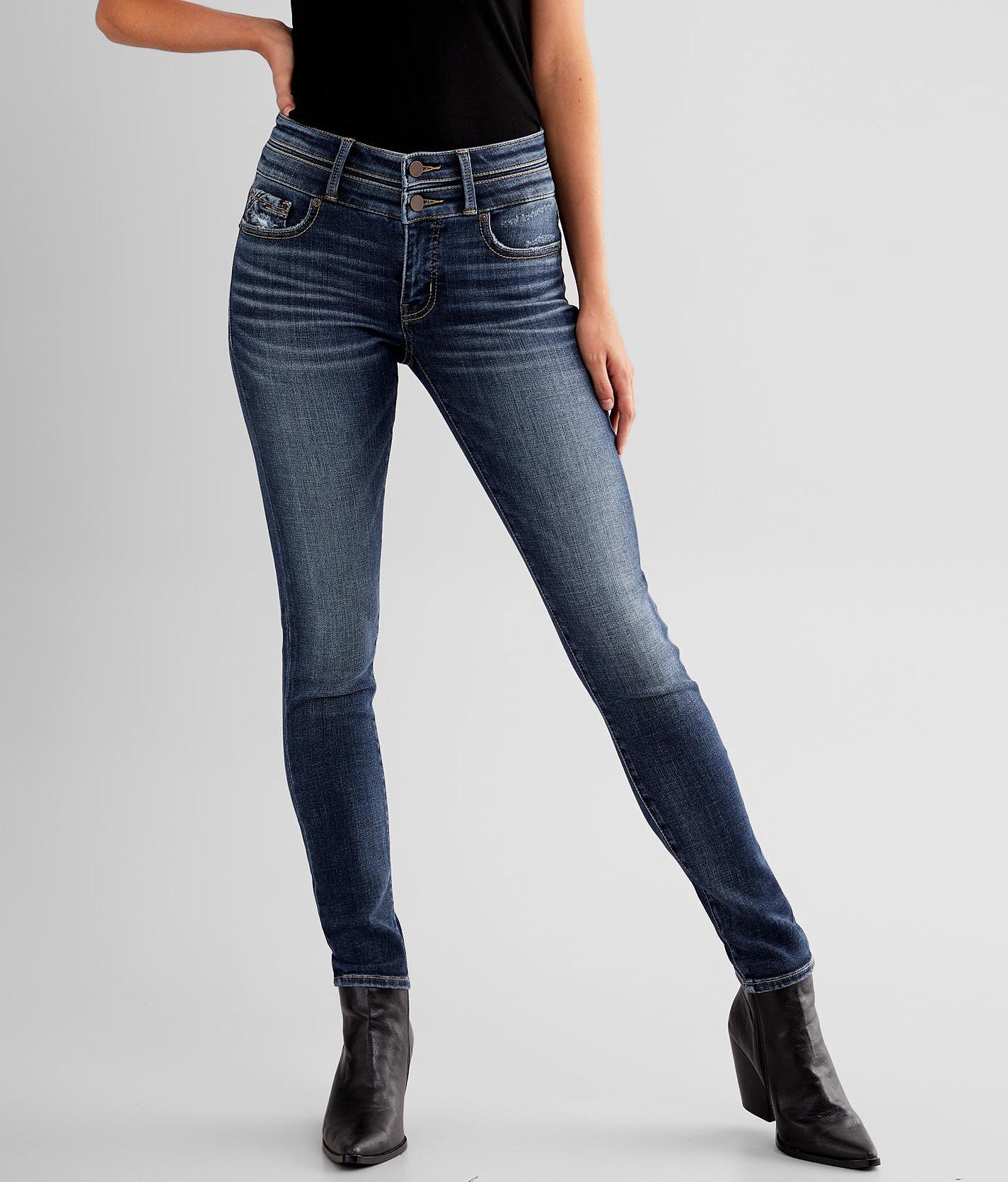 buckle black skinny jeans